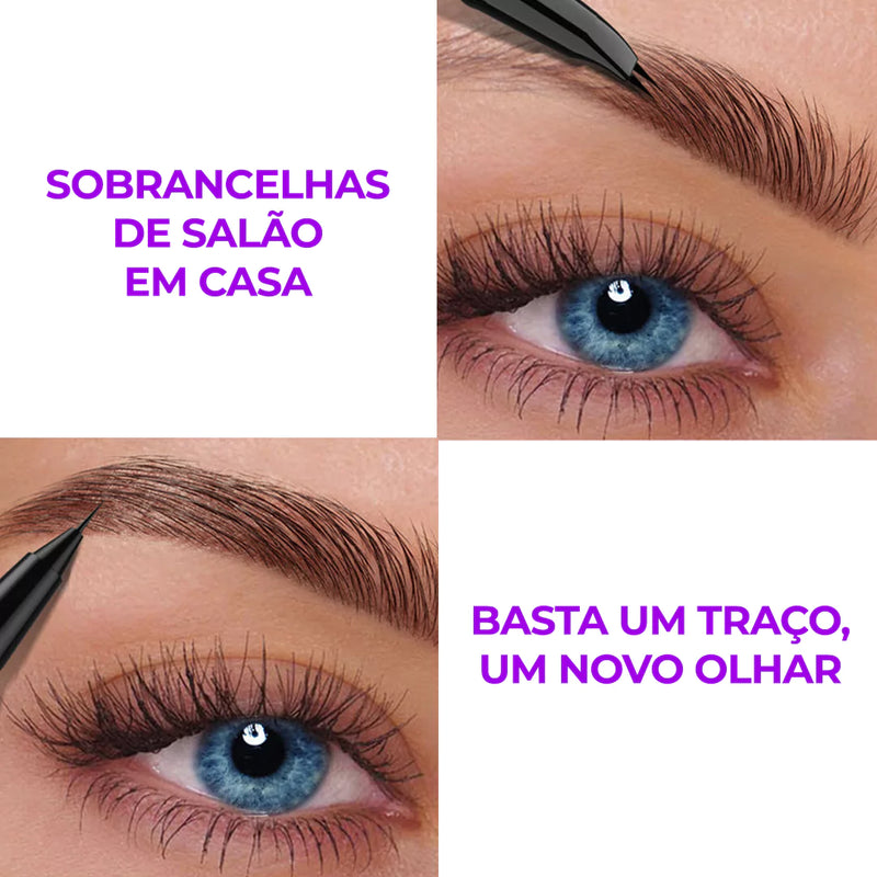 InovaBrow – Caneta de Sobrancelha 2 em 1 Que Recria o Efeito Microblading em Segundos e Sem Dor