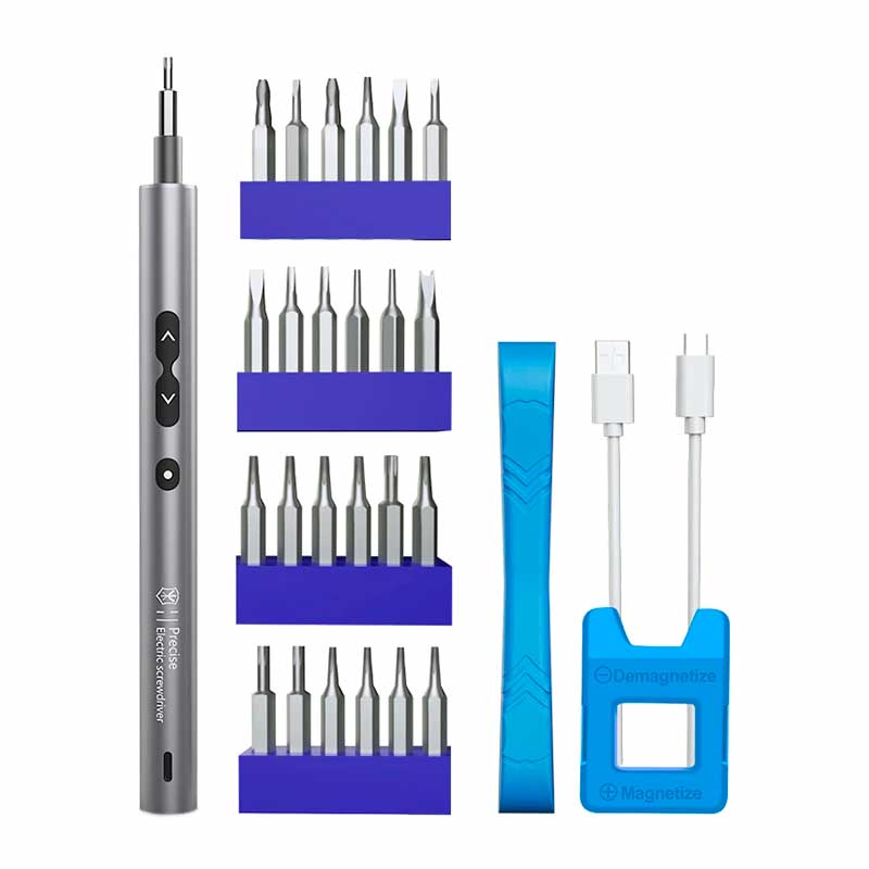 Screwdriver Pro© - Parafusadeira Ultra Compacta, Recarregável e Magnética Com 24 Chaves