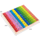 Brinquedo Educativo Pedagógico de Madeira Tabuleiro Tabuada Educativa