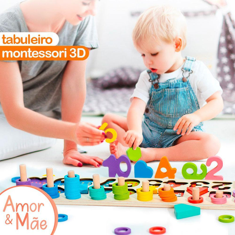 Tabuleiro Montessori Educativo